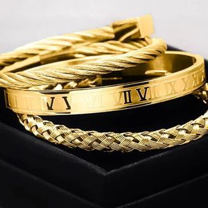 Eye Candy Premium Collection Titanium Numeral Lion 3-Piece Stretch Bracelet